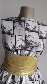 Stofa Barbi Alb Patrate Imprimate Gri/Alb STO1149